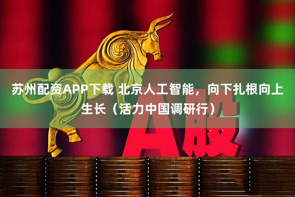 苏州配资APP下载 北京人工智能，向下扎根向上生长（活力中国调研行）